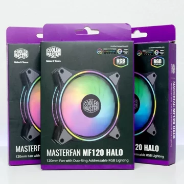 COOLER MASTER MASTERFAN MF120 HALO RGB – VENTILATEURS DE BOÎTIER 120 mm ARGB – 62 CFM – BLACK – Image 3