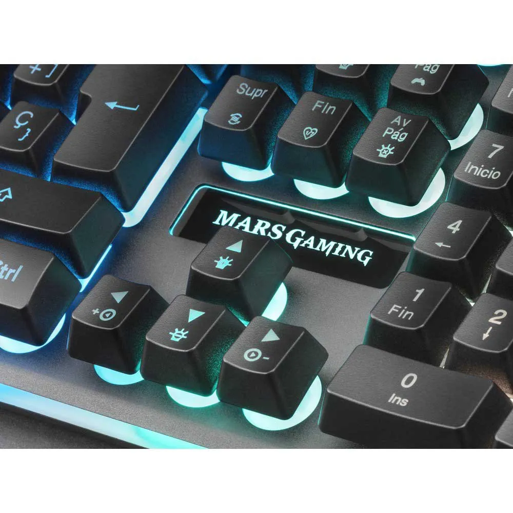 MARS GAMING MK320 – CLAVIER SEMI MÉCANIQUE – RED TECHNOLOGY- RGB – REPOSE-POIGNETS – QWERTY- NOIR – Image 7