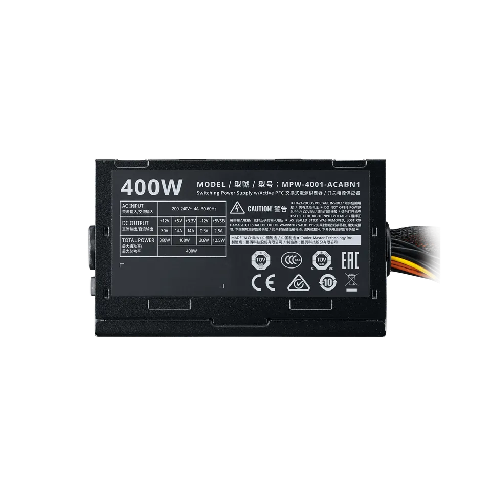Alimentation Cooler Master ELITE 400 V4 – 230V – 80 plus – ATX – Power Supply – Image 4