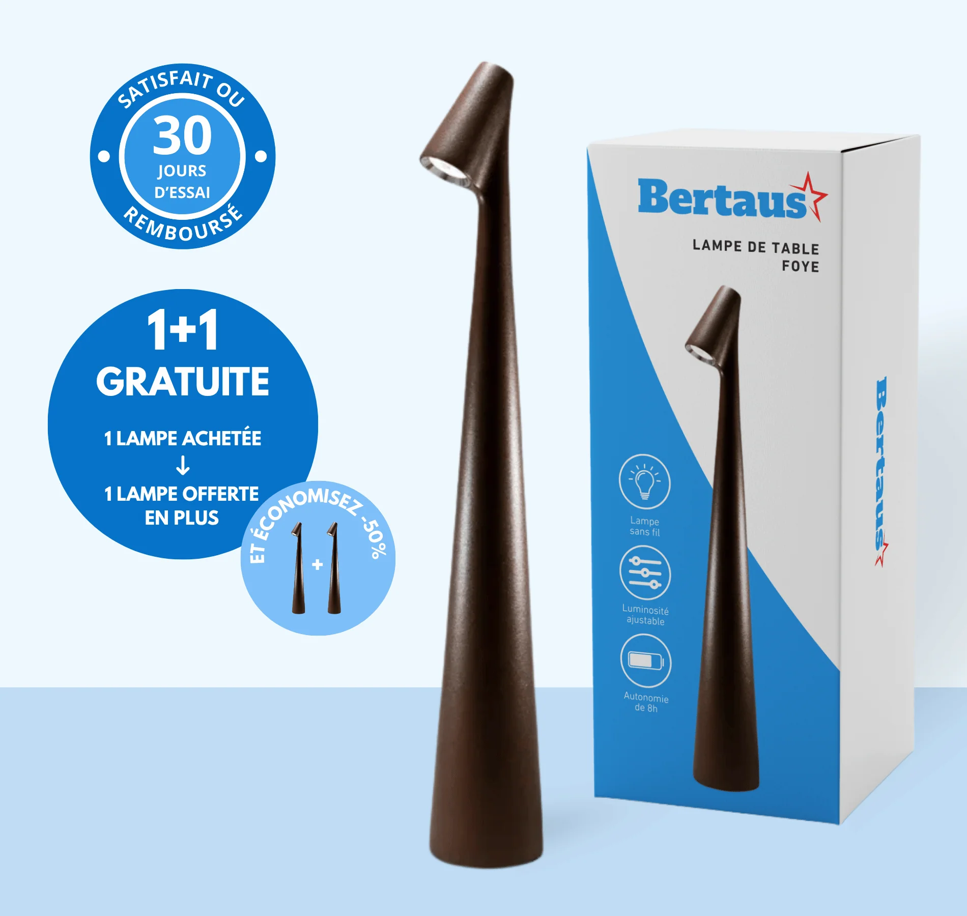 Lampe de table sans fil Foye – Image 9