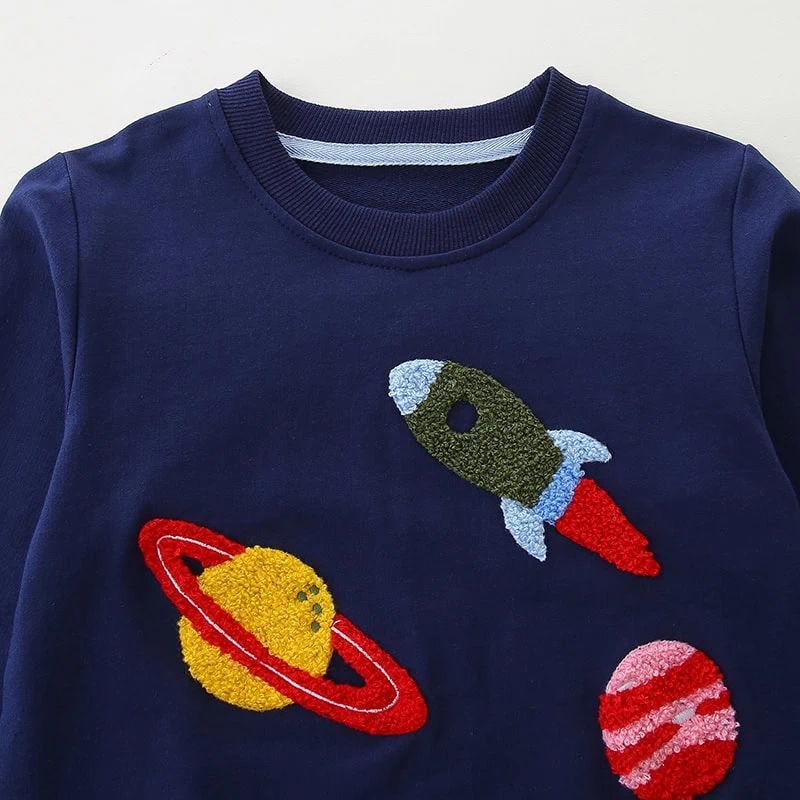 Pull enfant brodé espace – Image 4