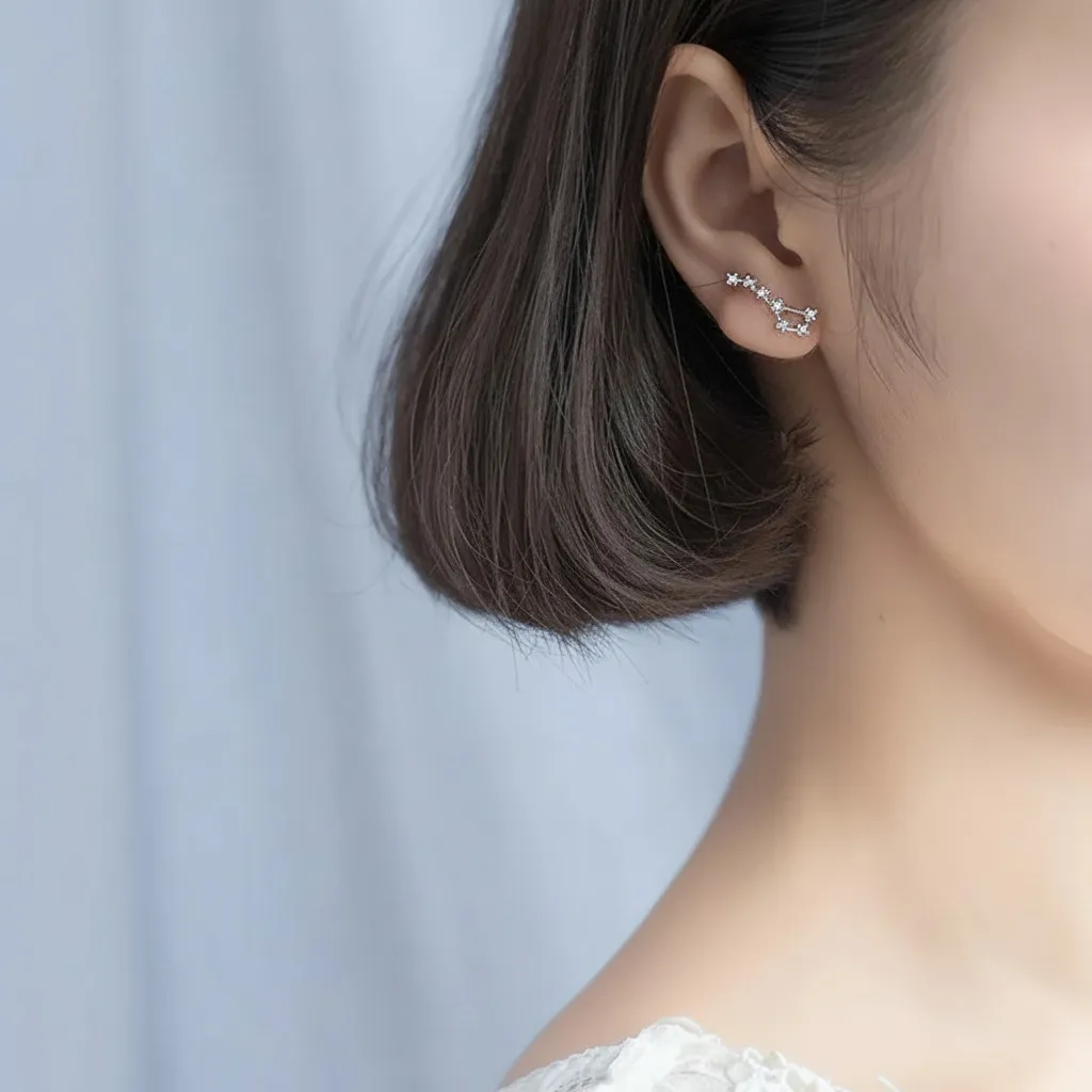 Boucles d’Oreilles Constellation de la Grande Ourse – Image 3